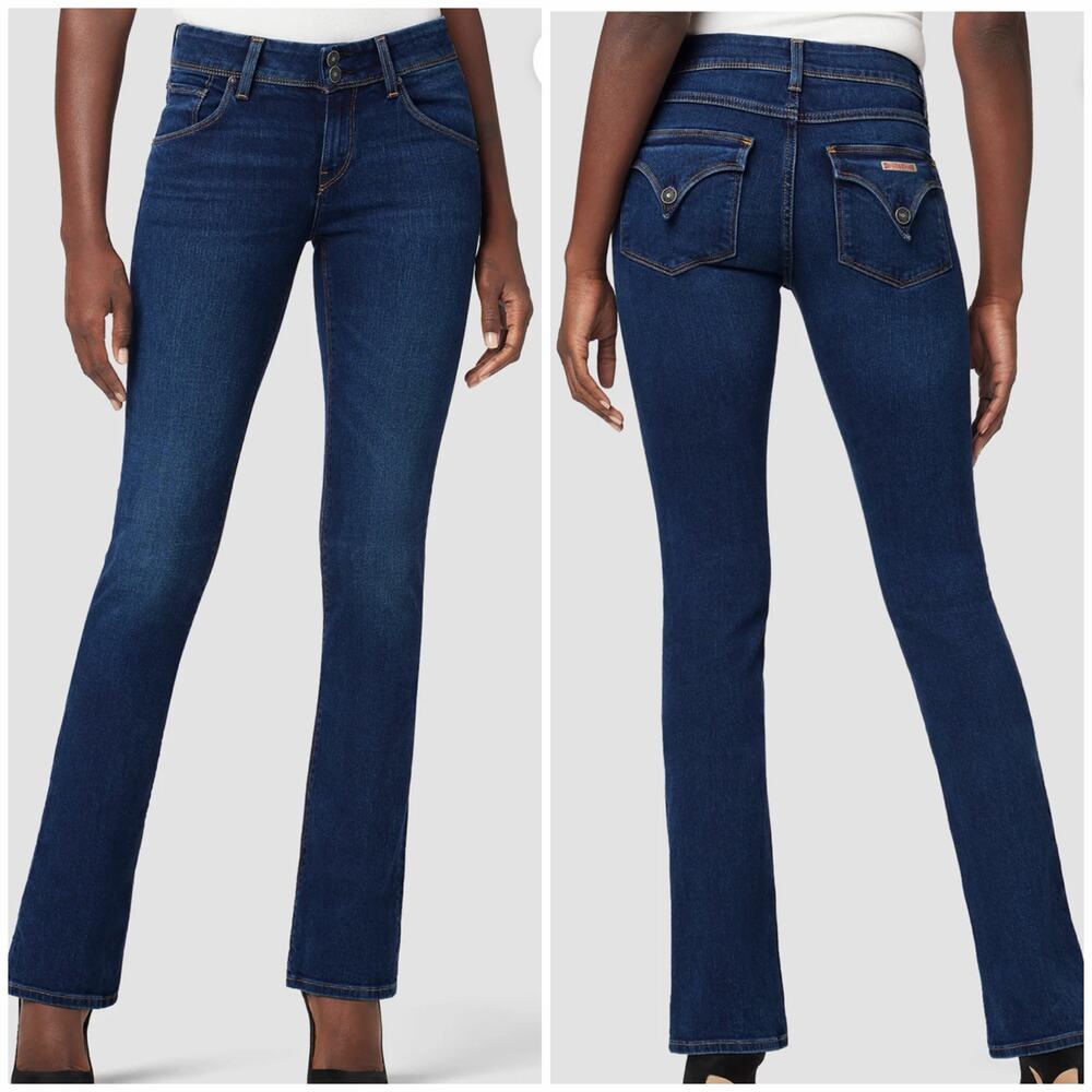 Hudson Jeans Beth Baby Boot-cut Low Rise Size 28 Y2K Flap Pocket Stretch